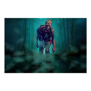 SchlupfrigerJoe schreckliche Zombie-Figur isoliert Poster