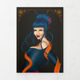 Schlürfen Dreifach Gefaltete Karte