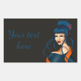 Schlürfen rechteckiger aufkleber