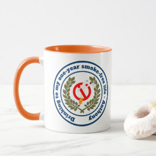 Schluss mit dem Rauchen Meilenstein Tasse