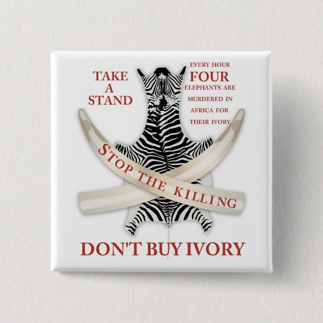 Schluss mit dem Töten Button (Vorderseite)