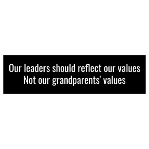 Schluss mit der US-Gerontokratie: Politische Alter Autoaufkleber