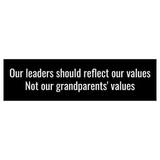 Schluss mit der US-Gerontokratie: Politische Alter Autoaufkleber