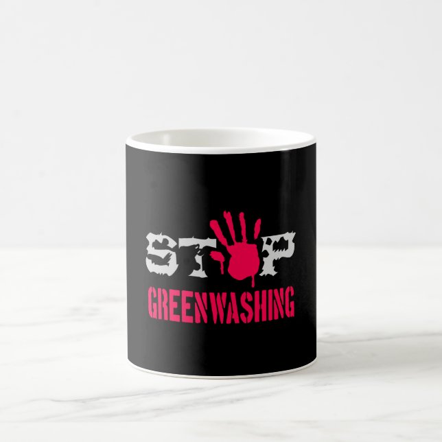 Schluss mit Greenwaschen Kaffeetasse (Mittel)