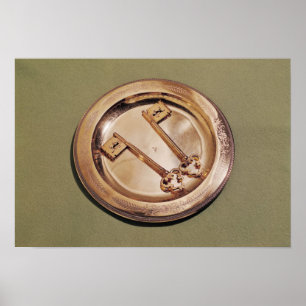 Schlüssel aus Gent auf einem Teller Poster