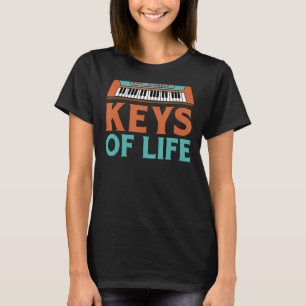Schlüssel des Lebens Musiker Piano T-Shirt