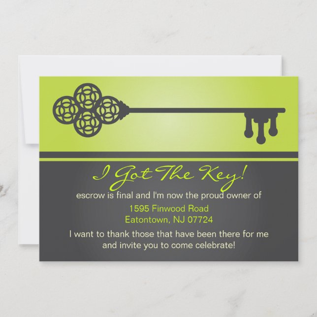 Schlüssel - Einladung des neuen Hauses (Vorderseite)