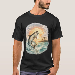 Schlüssel Florida Tarpon Sonnenuntergang Abenteuer T-Shirt