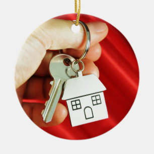 Schlüssel für ein neues Zuhause! Keramik Ornament