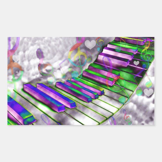 Schlüssel meines Herzens#2_ Rechteckiger Aufkleber (Vorderseite)