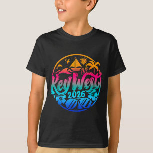 Schlüssel Tie Dye West 2026 passend Sommer Sonnenu T-Shirt