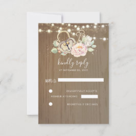Schlüssel und Liebe sperren Hochzeit RSVP Karte
