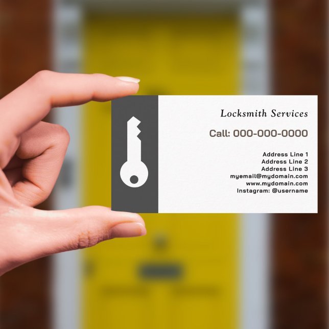 Schlüssel und Schlosserei Visitenkarte (Key & Locksmith Business Card)