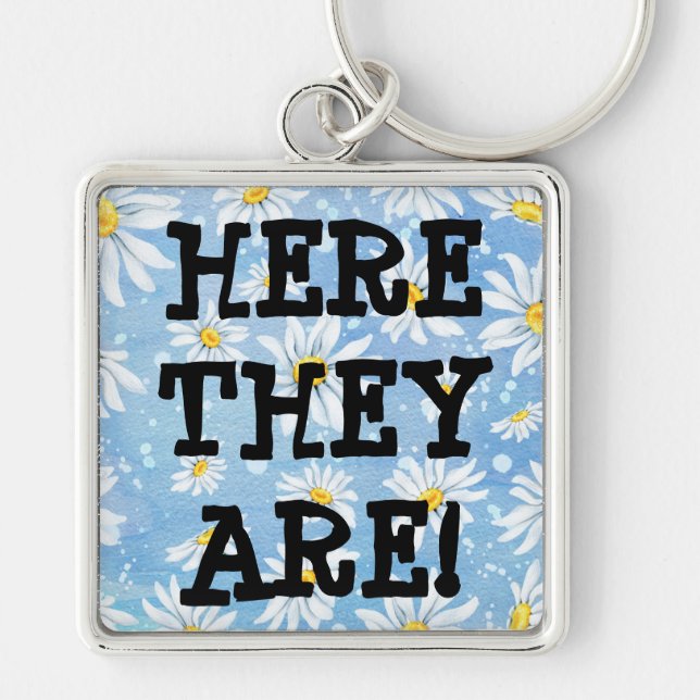 Schlüssel verloren? Hier sind sie! Hübsch Funny Sc Schlüsselanhänger (Vorne)