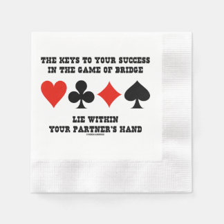 Schlüssel zu Ihrem Erfolg beim Bridge-Spiel liegen Serviette