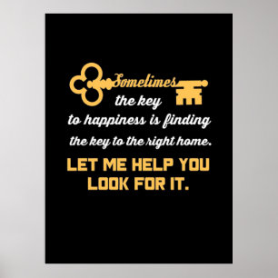 Schlüssel zu Ihrem neuen Haus Poster