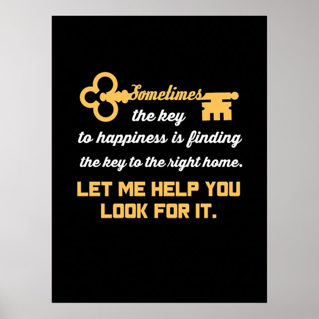 Schlüssel zu Ihrem neuen Haus Poster (Vorne)