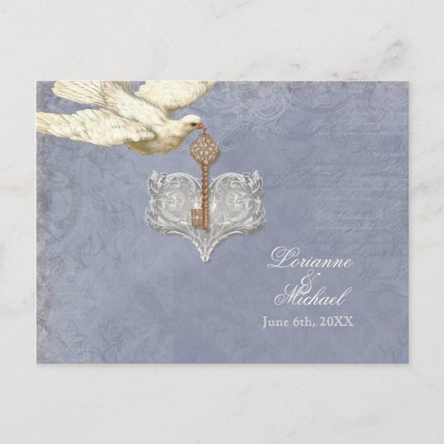 Schlüssel zu meinem Herz, Doves UAWG Response Post Einladungspostkarte (Vorderseite)