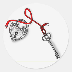 Schlüssel zu meinem Herzen Runder Aufkleber