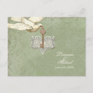 Schlüssel zu meinem Herzen, Tauben UAWG Einladungspostkarte