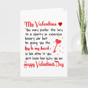 Schlüssel zu meinem Herzen Valentinstag Geschenk Karte