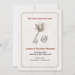 Schlüssel zur neuen Zuhause-Ankündigung Ankündigung