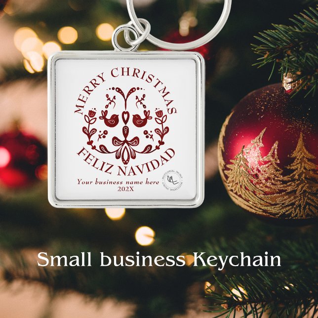 Schlüsselanhänger (Bilingual Text keychain, small business promotional product. custom logo
Multilingual Project)