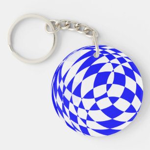 Schlüsselanhänger - 3D-Checkerboard-Ball