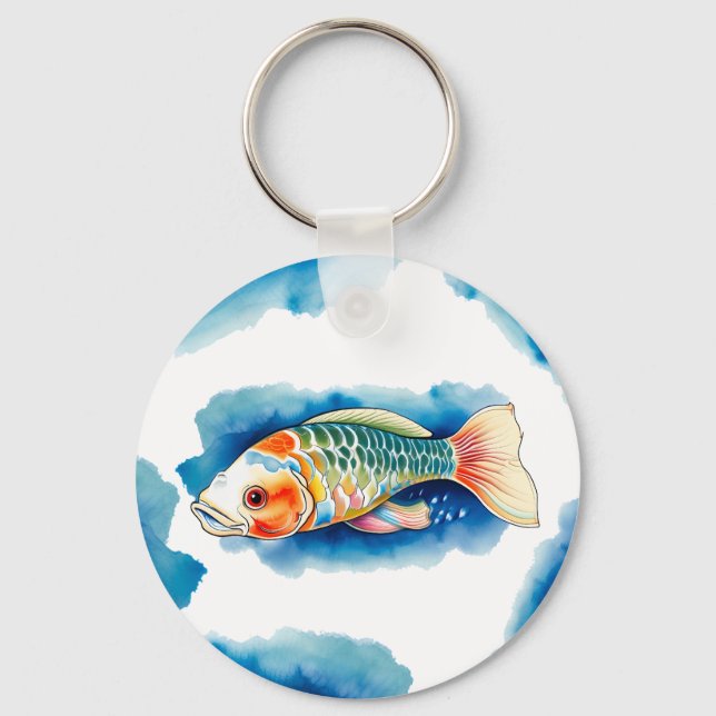 Schlüsselanhänger - Aquarellreihe: Koi Fish (Vorderseite)