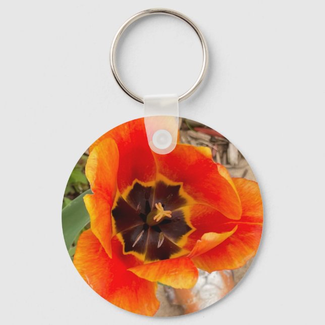 Schlüsselanhänger aus Blumenmetall (Vorderseite)