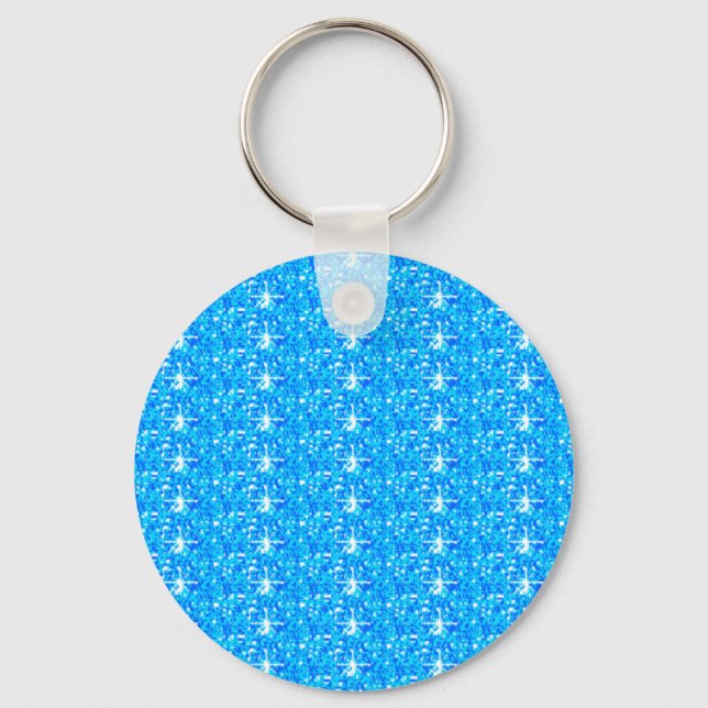 Schlüsselanhänger Baby Blue Glitzer (Vorderseite)