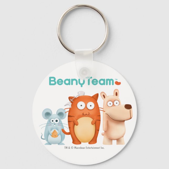 Schlüsselanhänger: BeanyTeam™ - Cat & Mouse & Hund Schlüsselanhänger (Vorderseite)