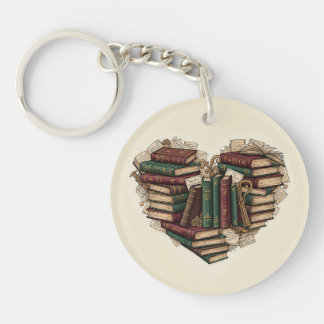 Schlüsselanhänger Buchherz | Vintage-Geschenk für