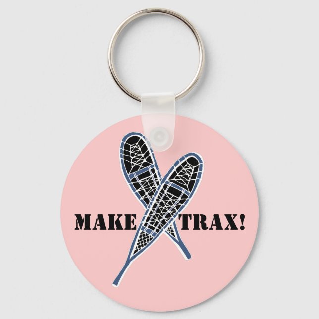 SCHLÜSSELANHÄNGER Crossed Snowshooter Snowshoeing  (Vorderseite)