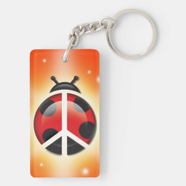 Schlüsselanhänger Dame Bug Peace Double-Sided (Rückseite)