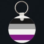 Schlüsselanhänger der asexuellen Flagge<br><div class="desc">Ein asexueller Stolz</div>
