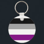 Schlüsselanhänger der asexuellen Flagge<br><div class="desc">Ein asexueller Stolz</div>