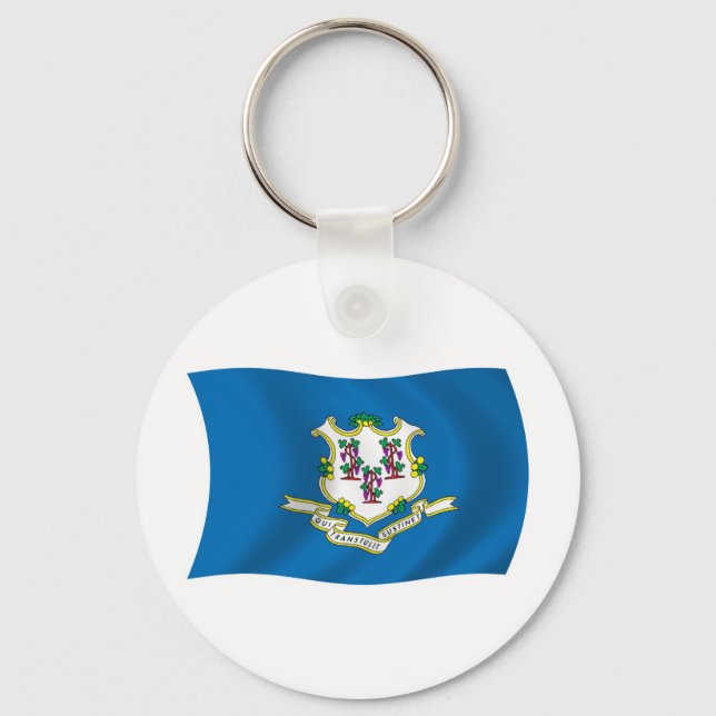 Schlüsselanhänger der Connecticut-Flag (Vorderseite)