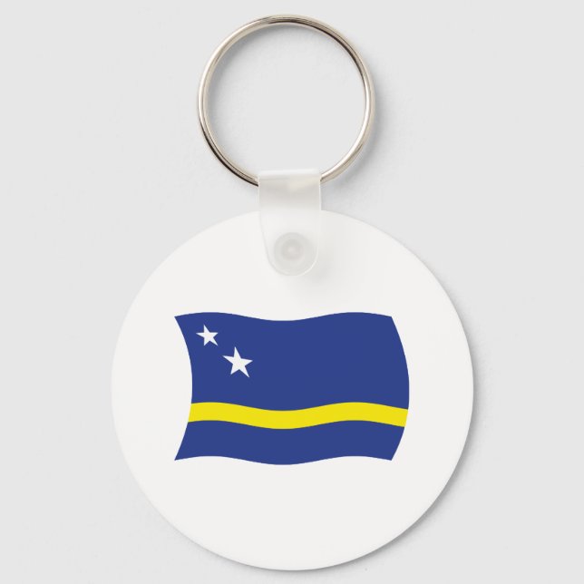 Schlüsselanhänger der Curacao-Flagge (Vorderseite)