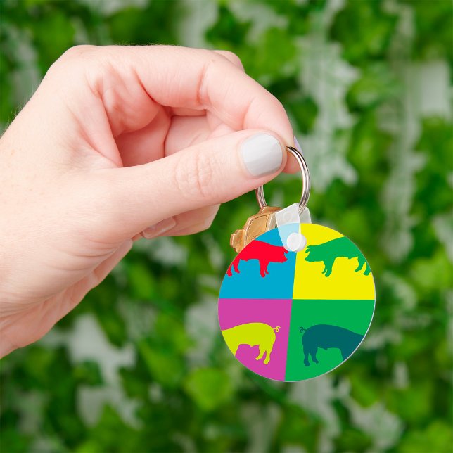 Schlüsselanhänger der farbigen Schweine (Von Creator hochgeladen)