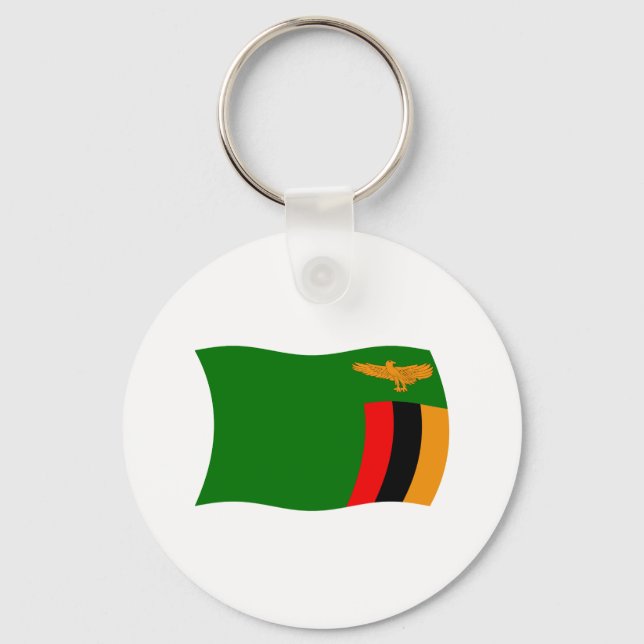 Schlüsselanhänger der Flagge von Sambia (Vorderseite)