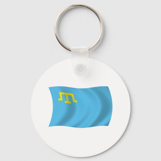 Schlüsselanhänger der Krimtatarflagge (Vorderseite)
