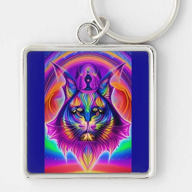 Schlüsselanhänger der mystischen Katze (Vorne)
