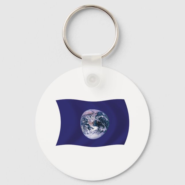 Schlüsselanhänger der Planet-Erd-Flagge (Vorderseite)