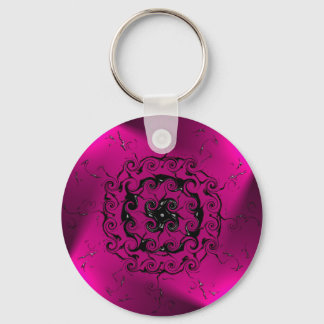 Schlüsselanhänger der rosa Spiralspirale