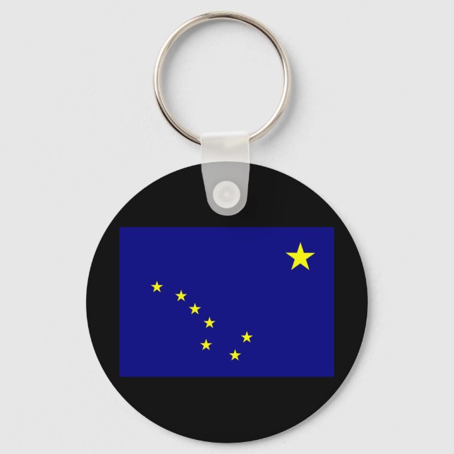 Schlüsselanhänger der Staatsflagge Alaska (Vorderseite)