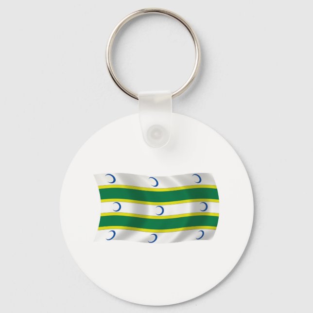 Schlüsselanhänger der Turkmenflagge (Vorderseite)