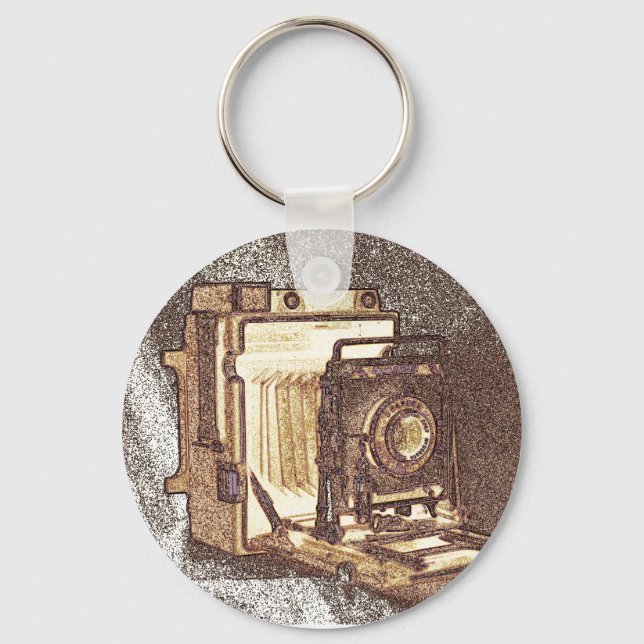 Schlüsselanhänger der Vintagen Presskamera (Vorderseite)