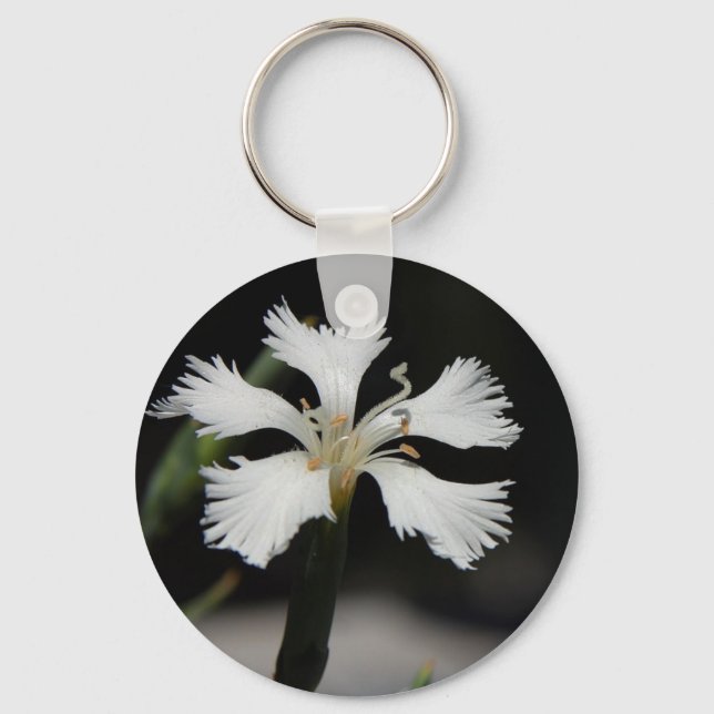 Schlüsselanhänger der weißen Blume (Vorderseite)