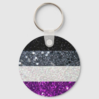 Schlüsselanhänger des asexuellen Glitzer
